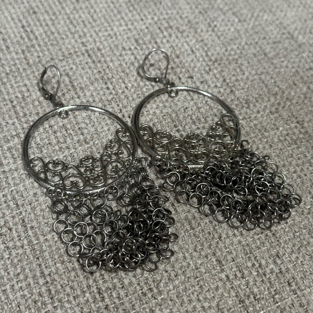 Local Charm Chain Mail Earrings